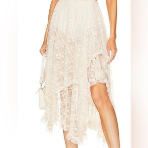 Free people lace courtship skirt